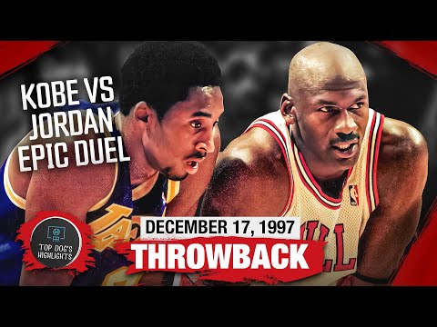 19 Year Old Kobe Bryant Vs. Michael Jordan In An Instant Classic Epic Duel Highlight - Dec 17, 1997