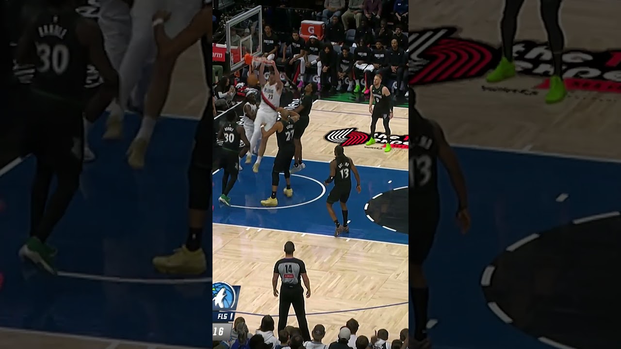 DONOVAN CLINGAN CATCHES LOB FROM DENI AVDIJA #nba #basketball#deniavdija #donovanclingan #dunk