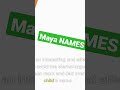 Maya NAMES