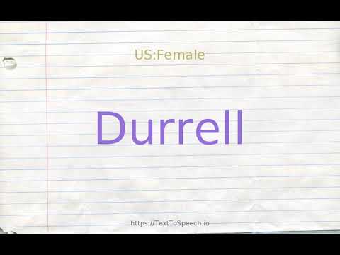 How to pronounce durrell