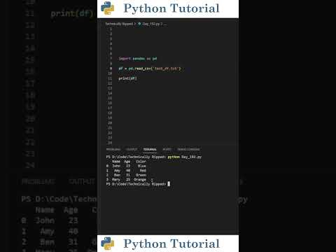Creating Dataframes From Text Files With Pandas Python Tutorial