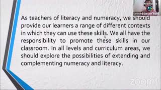 VIBAL WEBINAR - OCT, 14, 2020 | STRATEGIES FOR PROMOTING LITERACY AND NUMERACY