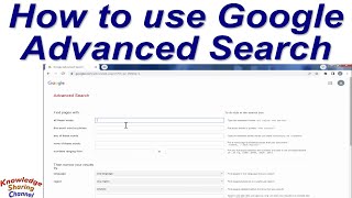 How to use Google Advanced Search