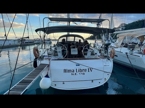 Med Mooring Between Two Boats In Zakinthos