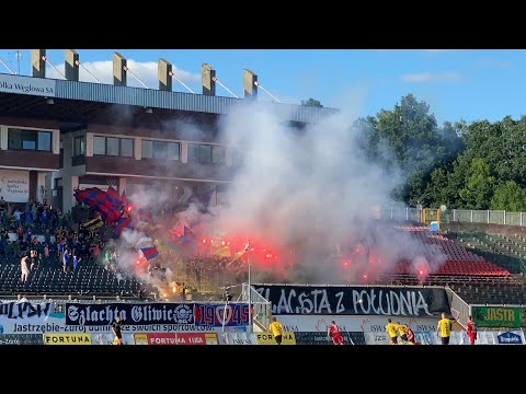 PL: GKS Jastrzębie - Piast Gliwice [pyro]. 2021-07-10