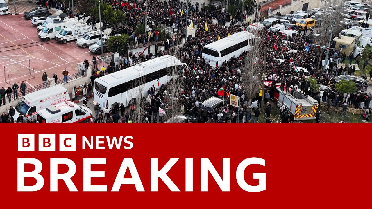 Israel releases 200 Palestinian prisoners as part of ceasefire deal | BBC News