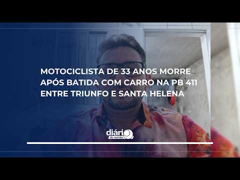 Motociclista de 33 anos morre após batida com carro na PB 411 entre Triunfo e Santa Helena