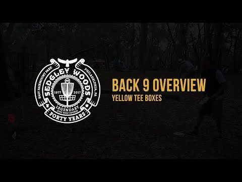 Sedgley Woods Disc Golf Course | Back 9 Layout | Yellow Tees | Philadelphia, PA
