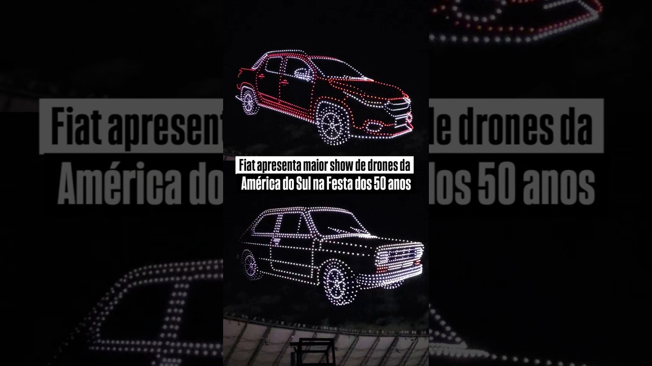 Fiat faz maior show de drones da América do Sul na Festa dos 50 anos