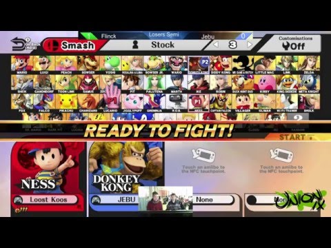 Union IX - Flinck (Ness) Vs. Jebu (Donkey Kong) - SSB4 - Losers Semis