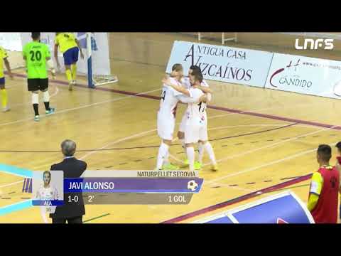 Gol Javi Alonso (1-0) en el Naturpellet Segovia - Gran Canaria FS. J9, 1Div
