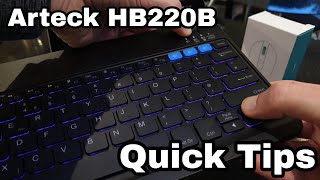 Quick Tips for the Arteck HB220B Universal Backlit Keyboard - Bargain Bluetooth Keyboard ⌨️