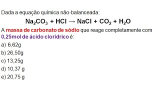 CÁLCULO ESTEQUIOMÉTRICO-EXERCÍCIO 12