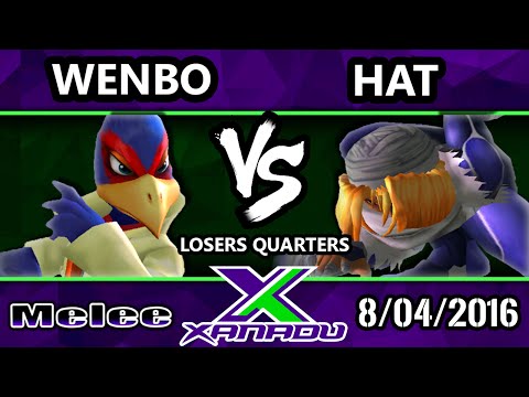 S@X 161 - Wenbo (Falco) Vs. Hat (Sheik) SSBM Losers Quarters - Smash Melee
