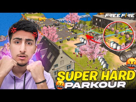 Super Hard Parkour🤣🤬99%Impossible Parkour Funny Moment- Free Fire India