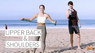 UPPER BACK & SHOULDERS - exercises for rotator cuff & postural muscles with my hubs! | Dr. LA