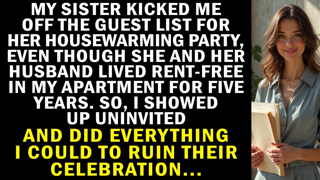 My sister didn't invite me to her housewarming party, even though they had lived in my apartment...