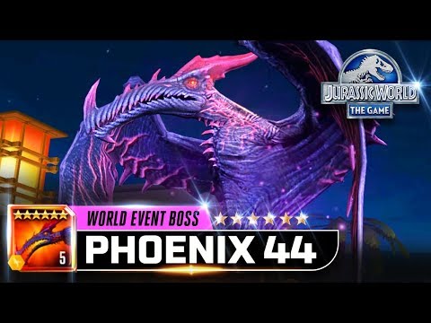 NEW WORLD BOSS PHOENIX 44!! 【Jurassic World the Game 侏羅紀世界遊戲】