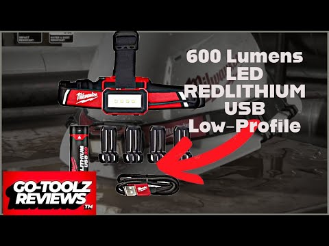 Milwaukee 600 Lumens LED REDLITHIUM USB Low-Profile Hard Hat Headlamp TOOL REVIEW