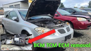 2008 Pontiac G5 BCM /TCM /ECM and airbag control module removal