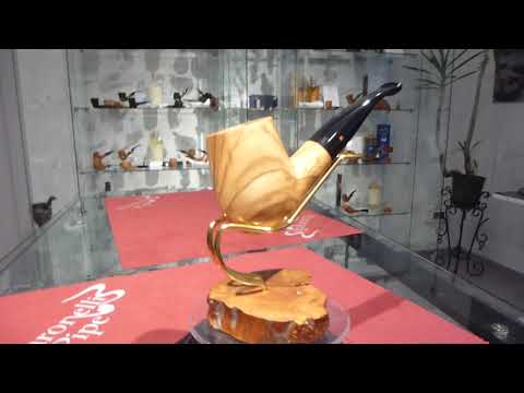 Pipa in olivastro bent fatta a mano - www.paronellipipe.it