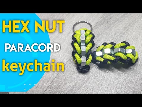 how to make a hex nut paracord keychain
