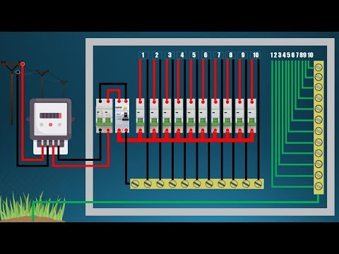singele phase DB wiring diagram single phase meter wiring diagram  energy meter and MCB board Video