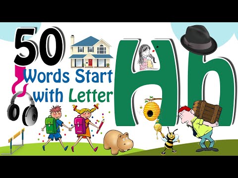50 Words start with H | Phonics letter H | Letter H Vocabulary | Kids Video | Kids Grade