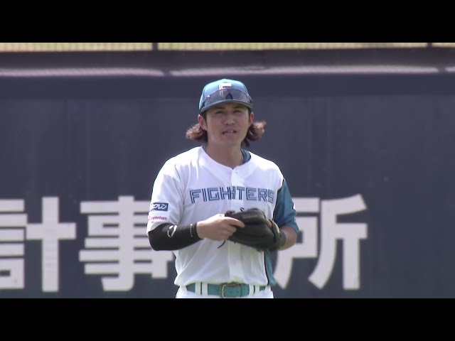 【ファーム】ファイターズ・上川畑大悟 難しい打球を華麗に捌きジャンピングスローでアウトにする!! 2025年5月7日 北海道日本ハムファイターズ 対 東京ヤクルトスワローズ