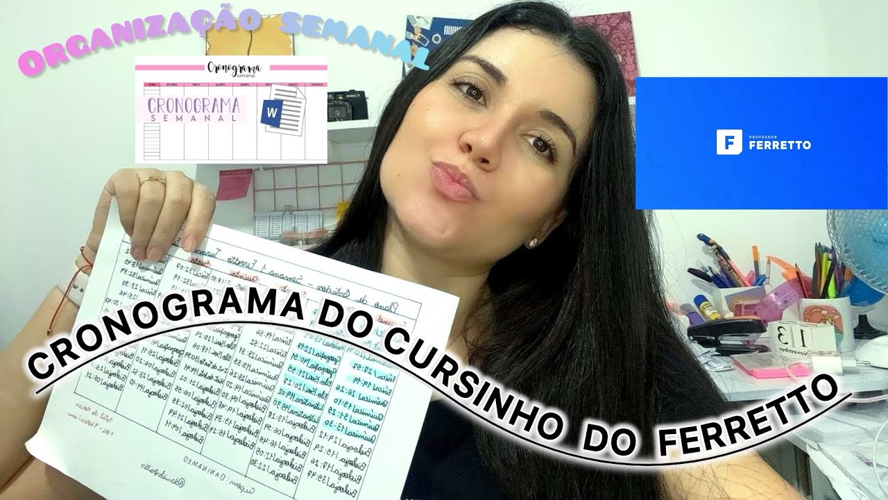 CRONOGRAMA da Plataforma do Ferretto / Montando um Cronograma Semanal para estudar no Ferretto 2025