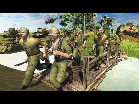 Invasion of the Vietnam War Rice Paddies! - NEW Men of War: Vietnam at War Mod Battle Simulator