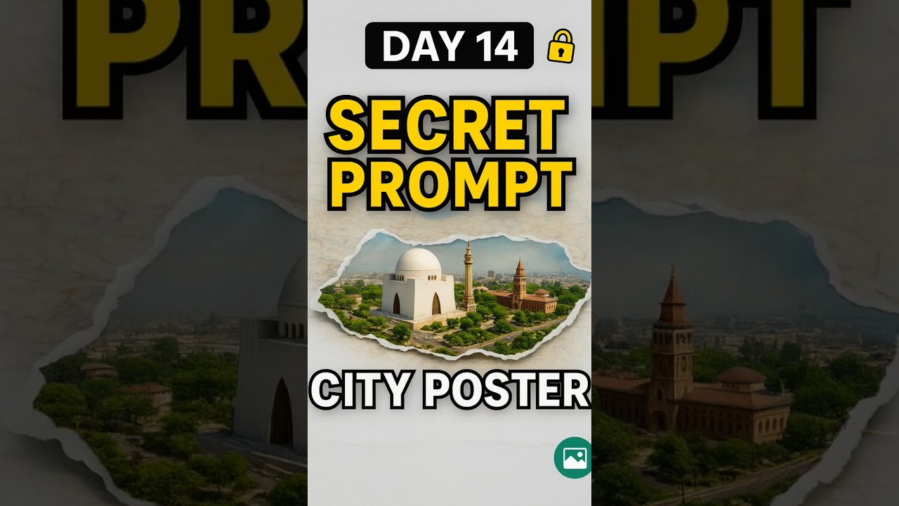 Day 14: Secret AI Prompt to Create Stunning Landmark Posters | Aesthetic City 3D Design