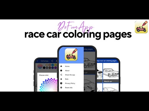 DoFunApp car coloring pages video thumbnail
