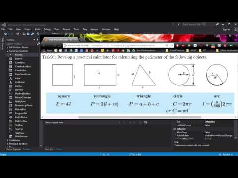 Creating the GUI UI for a Visual Basic Projects