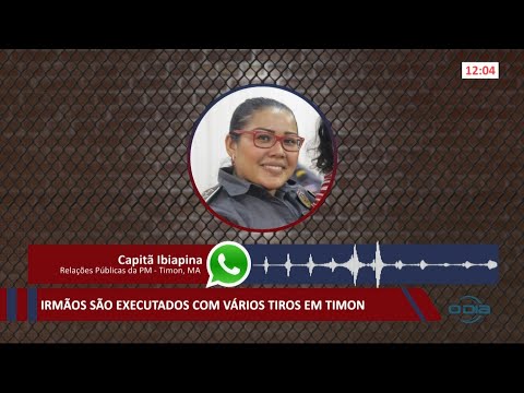 Irmãos são executados com vários tiros em Timon 11 01 2021