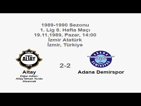 Altay 2-2 Adana Demirspor [HD] 19.11.1989 - 1989-1990 Turkish 1st League Matchday 8