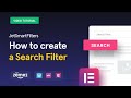 How to create a Search filter How to create a Search filter
