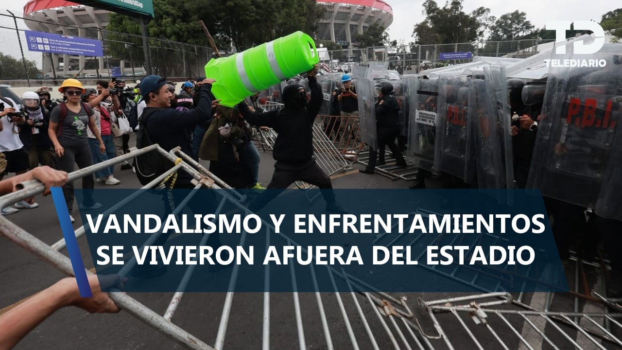 Bloque Negro desata enfrentamientos con policías cerca del Estadio CdMx