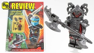 YouTube thumbnail: LEGO NINJAGO HANDS OF TIME ACTIVITY BOOK VERMILLION MINIFIGURE REVIEW