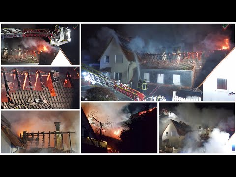 2026 01 01 Dachstuhlbrand in Hagen in Neujahrsnacht – Mehrere Wohngebäude ausgebrannt nach Silvester