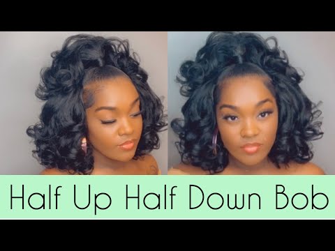 HOW TO: $20 HALF UP HALF DOWN QUICK WEAVE BOB | STEP...