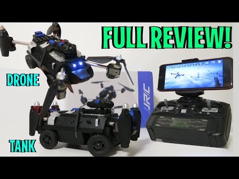 UNBOXING & LETS PLAY - TANK RC + DRONE!! - 2 in 1 transformer - JJR/C H40WH -  FULL REVIEW!
