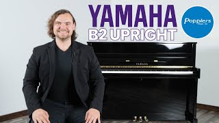 Video thumbnail for Yamaha B2 Polished Ebony Non-Silent Upright Piano Review & Demo | b Series | Popplers Music by Popplers Music