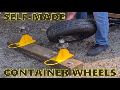 Selfmade Shipping Container Wheels | Lug Wheel Clamps Kit 20/40ft. | moving containers easy