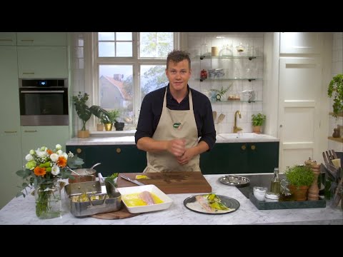 Kökets middag: Ugnsbakad röding med purjolök och vitvinssås - Köket