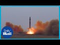 Footage North Korea Fires Ballistic Missiles Near Japan