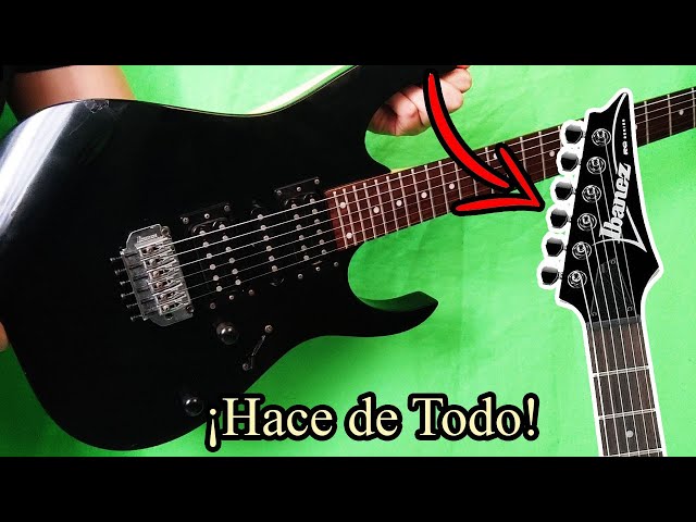 Vídeo relacionado con IBANEZ GIO RG SERIES, guitarra eléctrica, trémolo de bloqueo, cabezal de marcha atrás negro plano