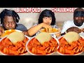 Blindfold Speed Eating Challenge|AfricanFood Mukbang|Fufu and Goat Meat Pepper Soup Competition