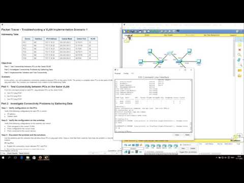 CCNA2 packet tracer 3.2.4.7 - Troubleshooting a VLAN Implementation - Scenario 1