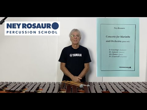 Ney Rosauro teaches how to play his MARIMBA CONCERTO N.1 (with Portuguese subtitles)